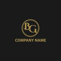 b, g, bg brev logotyp företag professionell logotyp mall vektor
