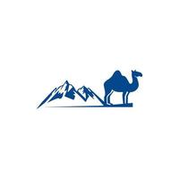 Kamel Logo Design Vorlage, Jahrgang Kamel Vektor Illustration, Wüste Logo Design Silhouette von ein Kamel.