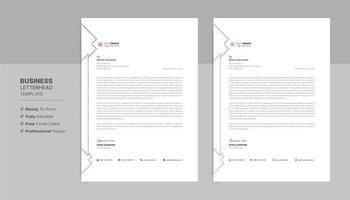 Briefkopf-Formatvorlage, Briefkopf-Designvorlage im Business-Stil. Firmenbriefkopf-Vorlagendesigns. vektor