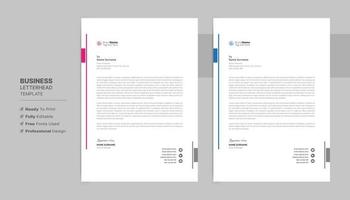 mall för brevhuvudformat, designmall för brevpapper i affärsstil. företag mallar för brevpapper. vektor