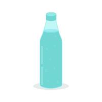 en flaska av rena färsk dricka vatten. platt stil. vektor illustration.