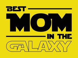 Beste Mama im das Galaxis. Mütter Tag Design vektor