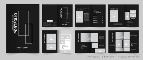 die Architektur und Innere Portfolio Design oder Portfolio Design vektor