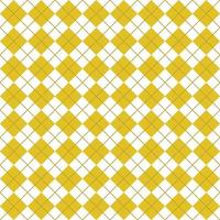 einfach Gelb und Weiß nahtlos Argyle Muster vektor