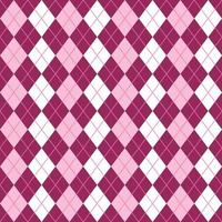 rosa vit sömlös argyle mönster vektor