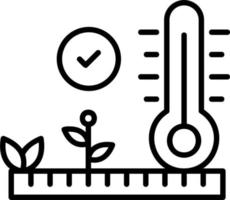 temperatur kolla upp vektor ikon