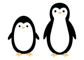 söt bebis pingvin tecknad serie vinka isolerat på vit bakgrund barnslig illustration vektor konst