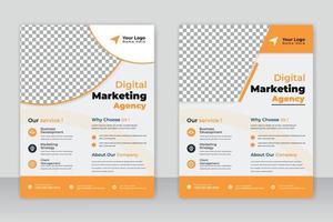 kreativ Geschäft flayer Layout. korporativ Geschäft Flyer Vorlage Design einstellen mit Blau, orange, rot und Gelb Farbe. Marketing, Geschäft Vorschlag, Förderung, werben, Veröffentlichung, Startseite Buchseite. vektor