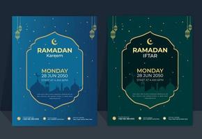 Ramadan fliegen Vorlage. zum ifter Praty. Ramadan Verkauf Sozial Medien und Marketing Post. Sozial Medien Banner Vorlage. vektor