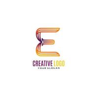 kreativ Brief e Logo Design. vektor