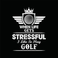 golf t-shirt design vektor