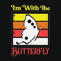 Schmetterling T-Shirt-Design vektor