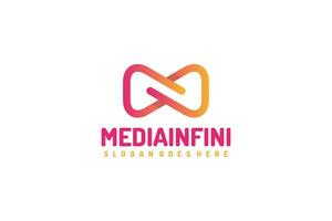 media oändlighet logotyp vektor