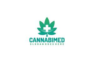 Medicinsk Cannabis Logo vektor