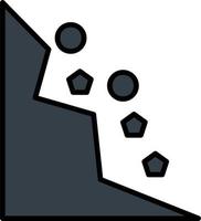 fallen Felsen Vektor Symbol