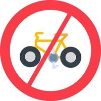 Nein Radfahren Vektor Symbol