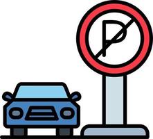 Nein Parkplatz Vektor Symbol