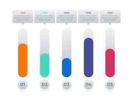 infografisk mall med 5 steg eller alternativ vektor