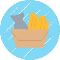 Fisch und Chips-Vektor-Icon-Design vektor