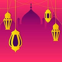 arabische islamische Laterne für Ramadan Kareem Eid Mubarak Hintergrund vektor