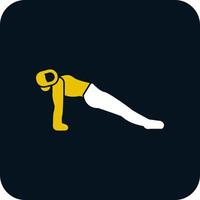 nach oben gerichtetes Plank-Pose-Vektor-Icon-Design vektor