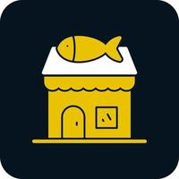 Fischgeschäft Vektor-Icon-Design vektor