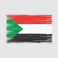 sudan flagga borsta vektor