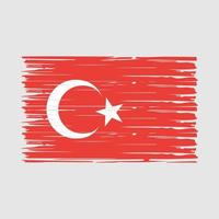 türkei-flaggenbürstenvektor vektor