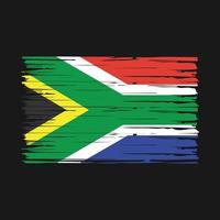 Pinselvektor der südafrikanischen Flagge vektor
