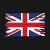 Pinselvektor der britischen Flagge vektor
