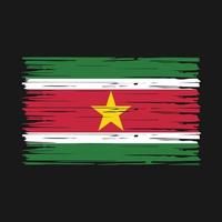 Surinam-Flagge-Pinsel-Vektor vektor