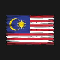 Pinselvektor der malaysischen Flagge vektor
