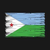 djibouti flagga borsta vektor