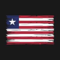 Liberia flagga borsta vektor