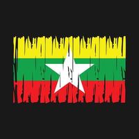 Flagge von Myanmar vektor