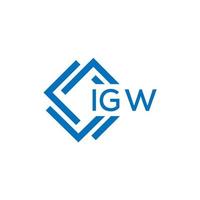 igw Brief Logo Design auf Weiß Hintergrund. igw kreativ Kreis Brief Logo Konzept. igw Brief Design. vektor