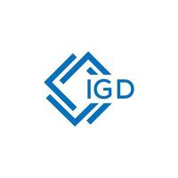 igd Brief Logo Design auf Weiß Hintergrund. igd kreativ Kreis Brief Logo Konzept. igd Brief Design. vektor