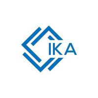 ika Brief Logo Design auf Weiß Hintergrund. ika kreativ Kreis Brief Logo Konzept. ika Brief Design. vektor