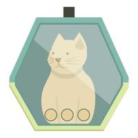 sällskapsdjur resa ikon tecknad serie vektor. katt bur vektor