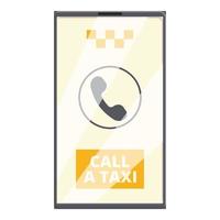 Anruf Taxi Symbol Karikatur Vektor. Telefon App vektor