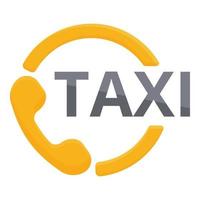 Taxi Zuhause Anruf Symbol Karikatur Vektor. Auto App vektor