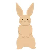 brun kanin ikon tecknad serie vektor. söt sällskapsdjur vektor