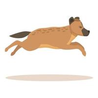 löpning hyena ikon tecknad serie vektor. vild däggdjur vektor