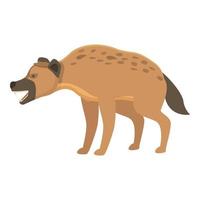 hyena djur- ikon tecknad serie vektor. söt vild vektor