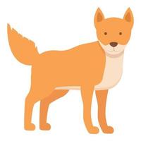 söt hund ikon tecknad serie vektor. vild däggdjur vektor