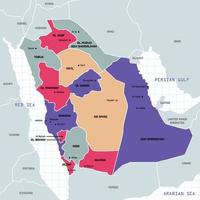 Saudi Arabien Land Karte Illustration vektor