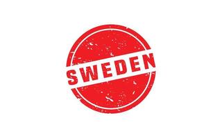 Sverige stämpel sudd med grunge stil på vit bakgrund vektor