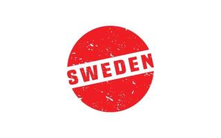 Schweden Briefmarke Gummi mit Grunge Stil auf Weiß Hintergrund vektor