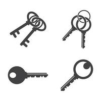 Hausschlüssel Logo Design vektor