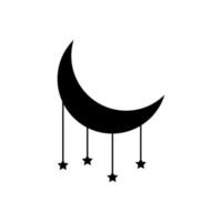 måne och stjärnor ikon vektor uppsättning. natt illustration tecken samling. dröm symbol. sömn logotyp.